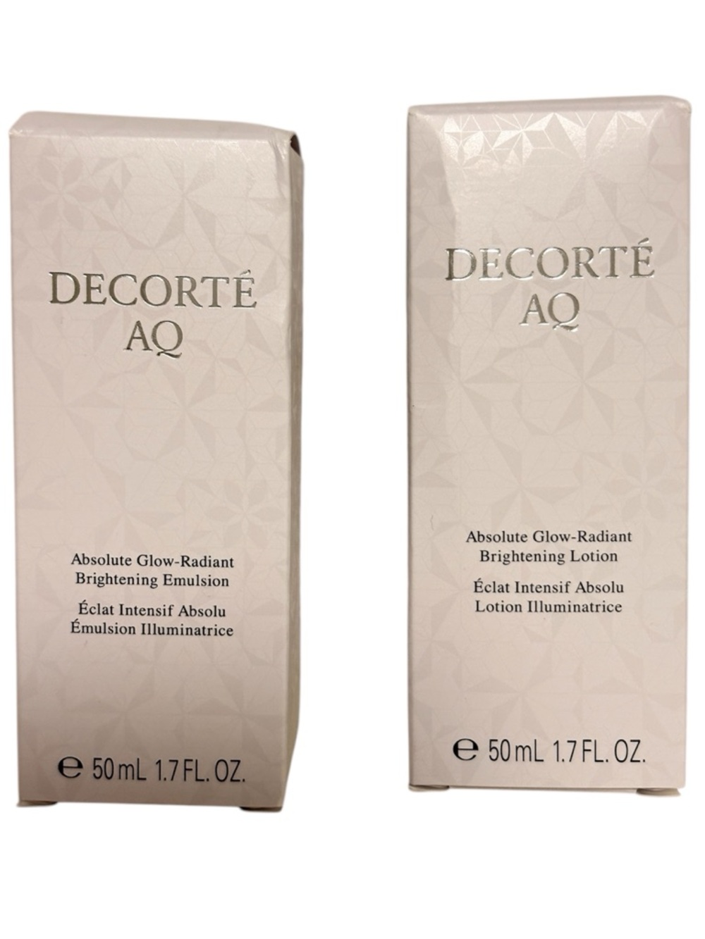 DECORTE AQ Brightening Lotion Emulsion Set 50ml Duo Japan Luxury Skincare